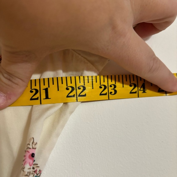 Women’s Wrangler Floral Ruched Cream/White Western Button Up Blouse Size L - Picture 9 of 10